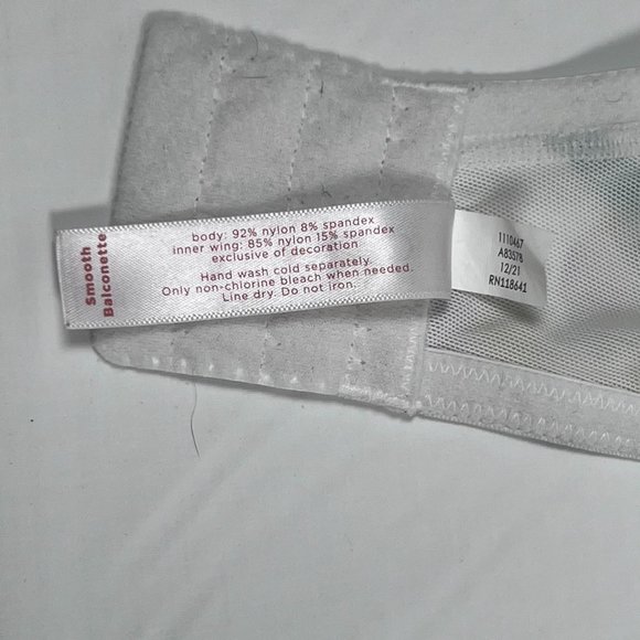 Cacique Smooth Balconette 38DDD White Lily Floral Print‎ - Picture 5 of 11